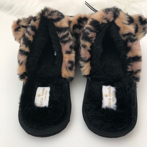 Kate Spade Leopard Kitty Slippers NWOB - Picture 5 of 8